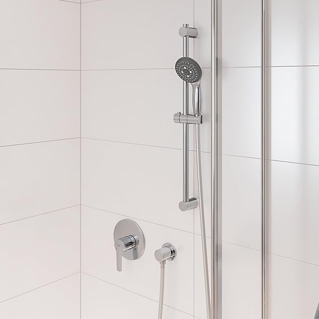 GROHE QUICKFIX Start Brausearmatur – Einhebel, Wandmontage, Chrom, Inkl. Set