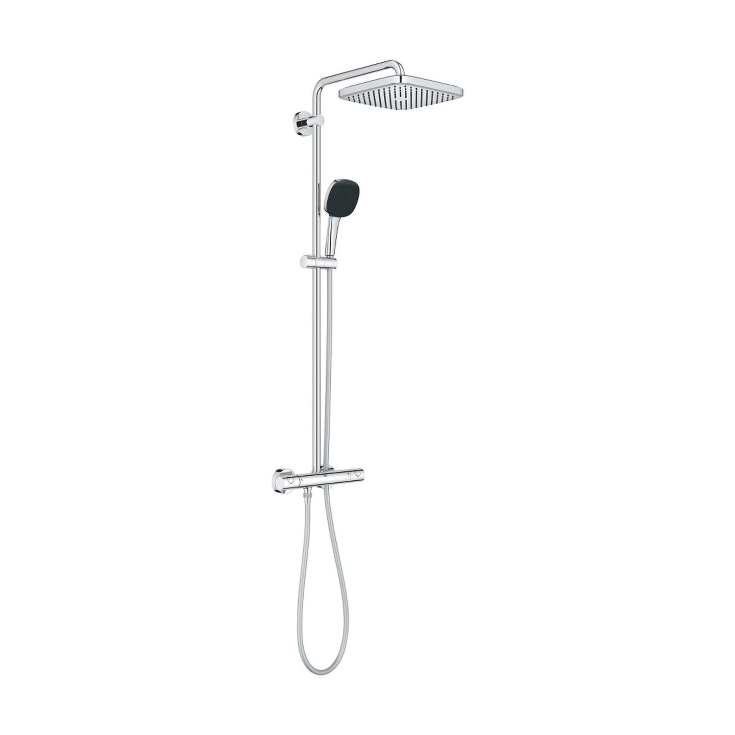 Grohe Vitalio Comfort exposed shower system with thermostat with