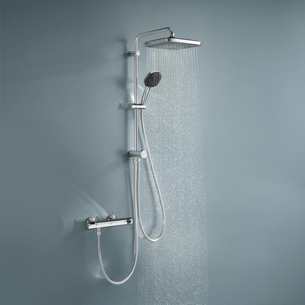 Grohe Vitalio Comfort exposed shower system for fitting with