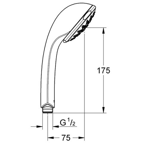 Grohe Relexa hand shower, 5 spray modes chrome - 28796000 | REUTER
