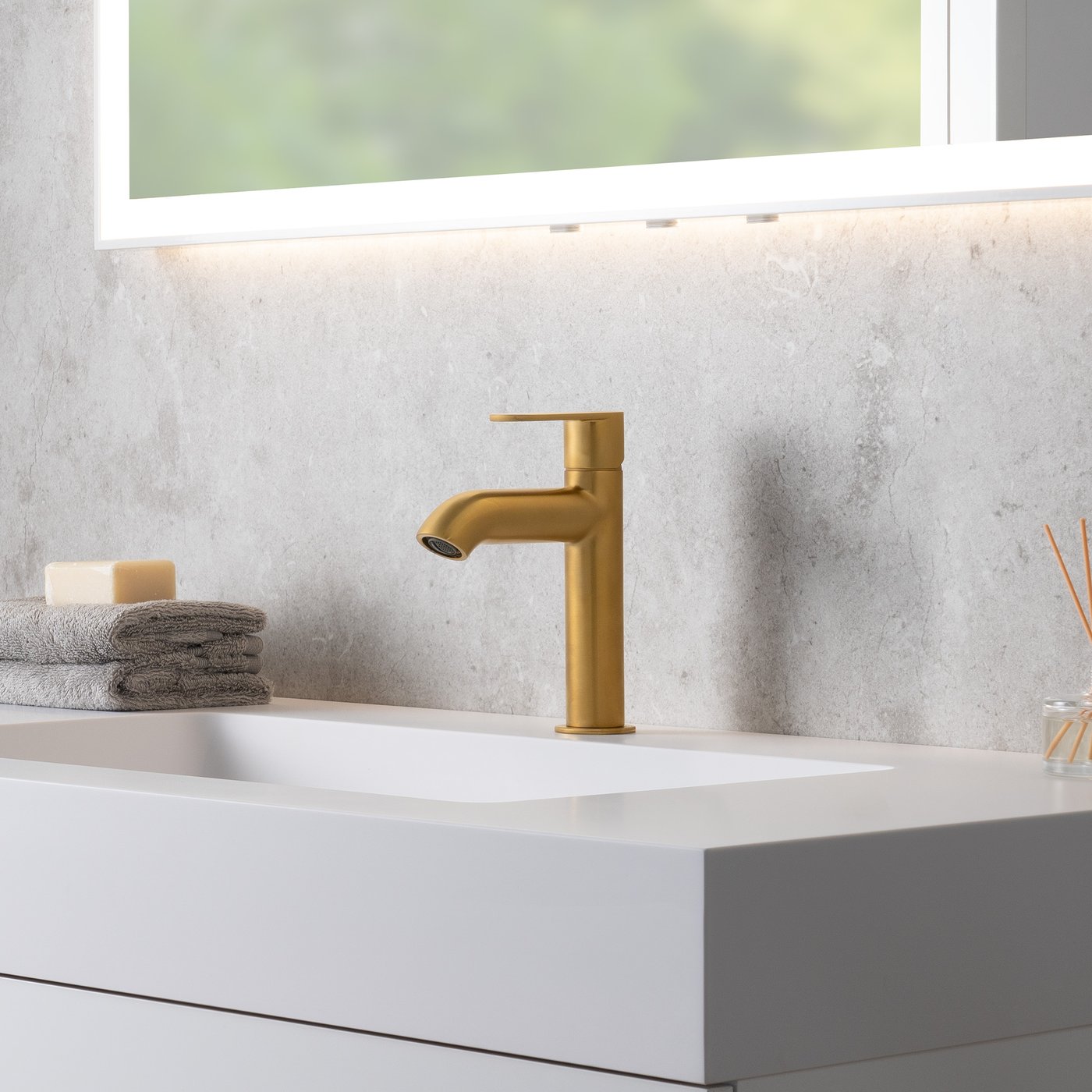 Moen Waschbecken-Ablaufgarnitur 140780BG – Gebürstetes Gold, Ohne Überlauf, Mit Federbelastetem Druckknopf