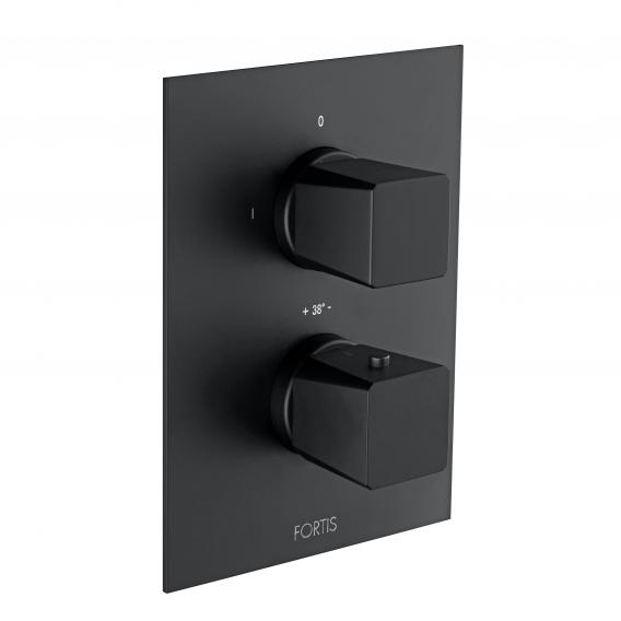 Fortis Scala Thermostat für 2 Verbraucher, Unterputz, eckig schwarz matt
