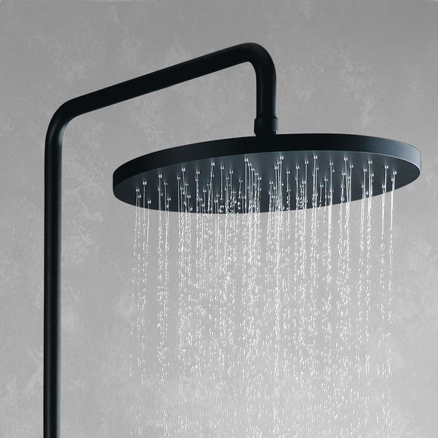 Hoimpro Duschsystem Mit Regenduschkopf & Handbrause – ölgeriebene Bronze, 30,5 Cm Mit Verstellbarer Gleitstange