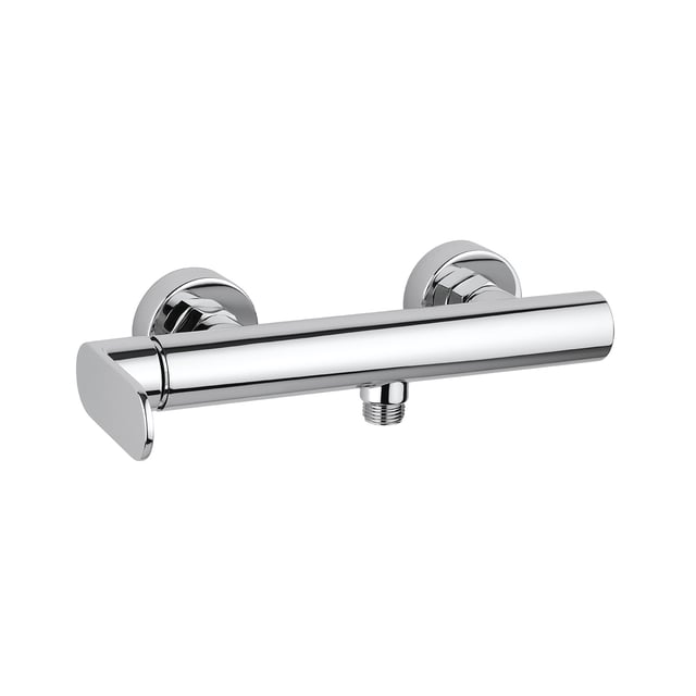 Venturi Badarmatur Mit 1 Griff – Poliertes Chrom, Regenspray-Duschkopf, Wassersparend, 3-Loch-Montage