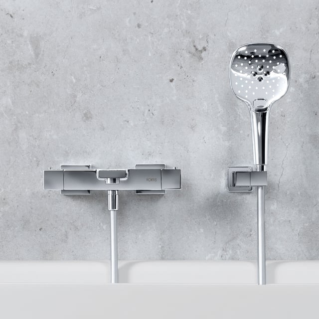 BRIGHT SHOWERS Hochdruck-Handbrause Set – Mit 1,5m Edelstahlschlauch Und Verstellbarer Wandhalterung, Chrom