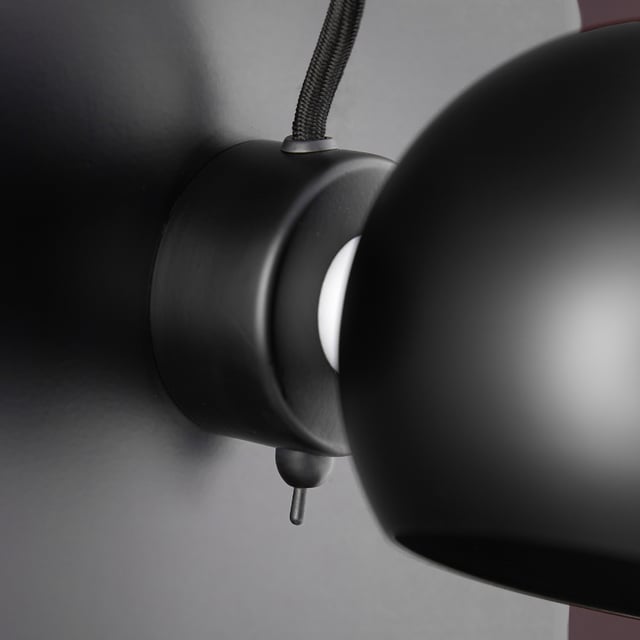 Frandsen Ball Wandleuchte, E14 schwarz matt - 104530