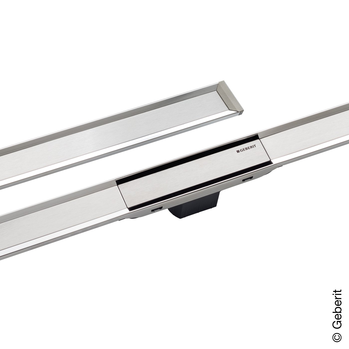 Geberit CleanLine20 shower channel polished stainless steel/brushed ...
