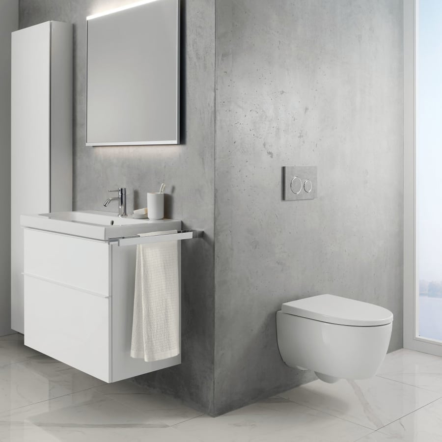 Geberit iCon Wand-WC mit TurboFlush, Ausführung kurz mit WC-Sitz, mit ...