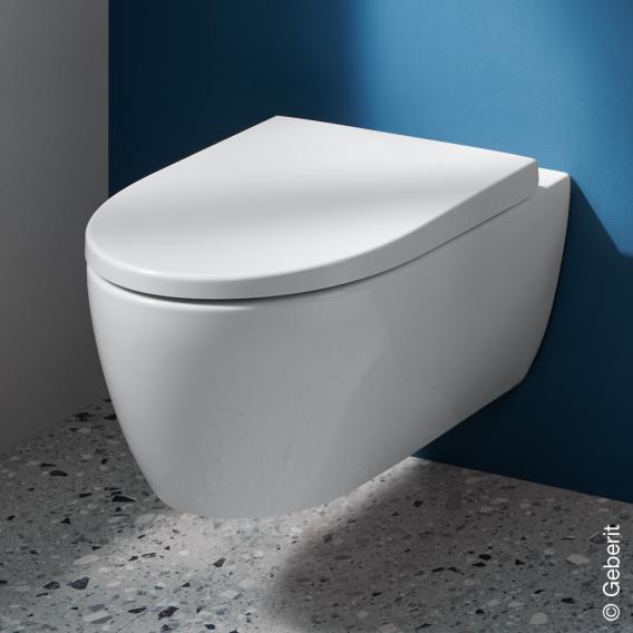 Geberit iCon Wand-Tiefspül-WC mit WC-Sitz weiß, mit KeraTect