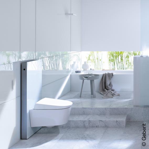 Geberit Monolith Sanitärmodul für Wand-WC H: 101 cm, Glas weiß