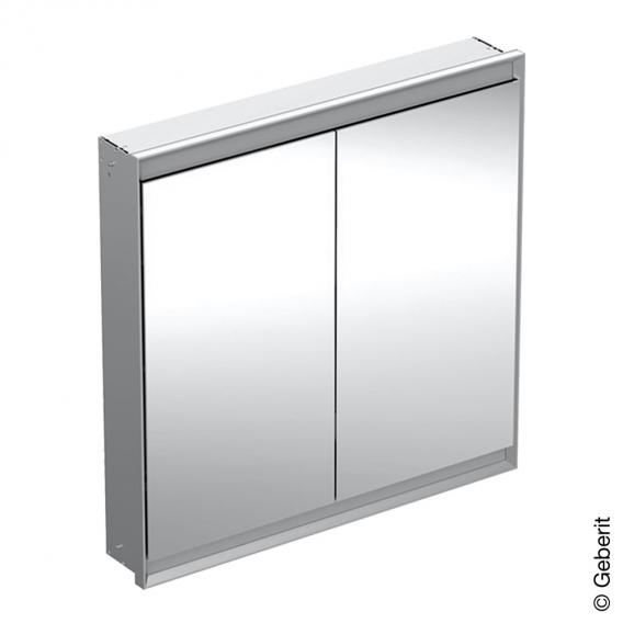 Geberit ONE Spiegelschrank mit Beleuchtung und 2 Türen Unterputz, aluminium gebürstet