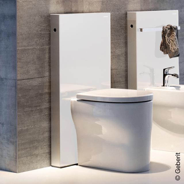 Geberit Monolith Sanitärmodul für Stand-WC H: 101 cm, Glas weiß