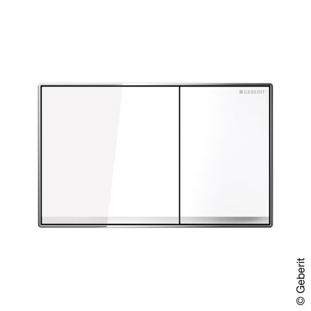 Geberit Sigma60 Betätigungsplatte für 2-Mengen-Spülung, flächenbündig Glas weiß