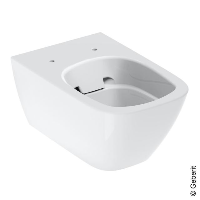 Geberit Smyle Square Wand-Tiefspül-WC mit WC-Sitz weiß, mit KeraTect