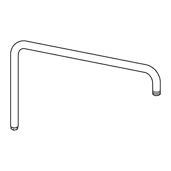 YASFEL Bras De Douche 15,2 Cm Or Brossé SUS 304 Avec Bride - Extension Pommeau Moderne