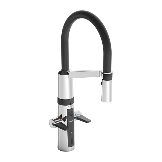 Mitigeur Hansa Chrome-mat 01142273 – Look Moderne, Finition Veloutée