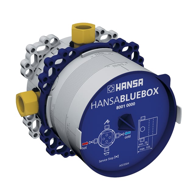 Hansa 2950100 Unterputz Einbaukörper – Für Mehrwegeumstellung, 1 Eingang, 2 Abgänge, 40 L/min