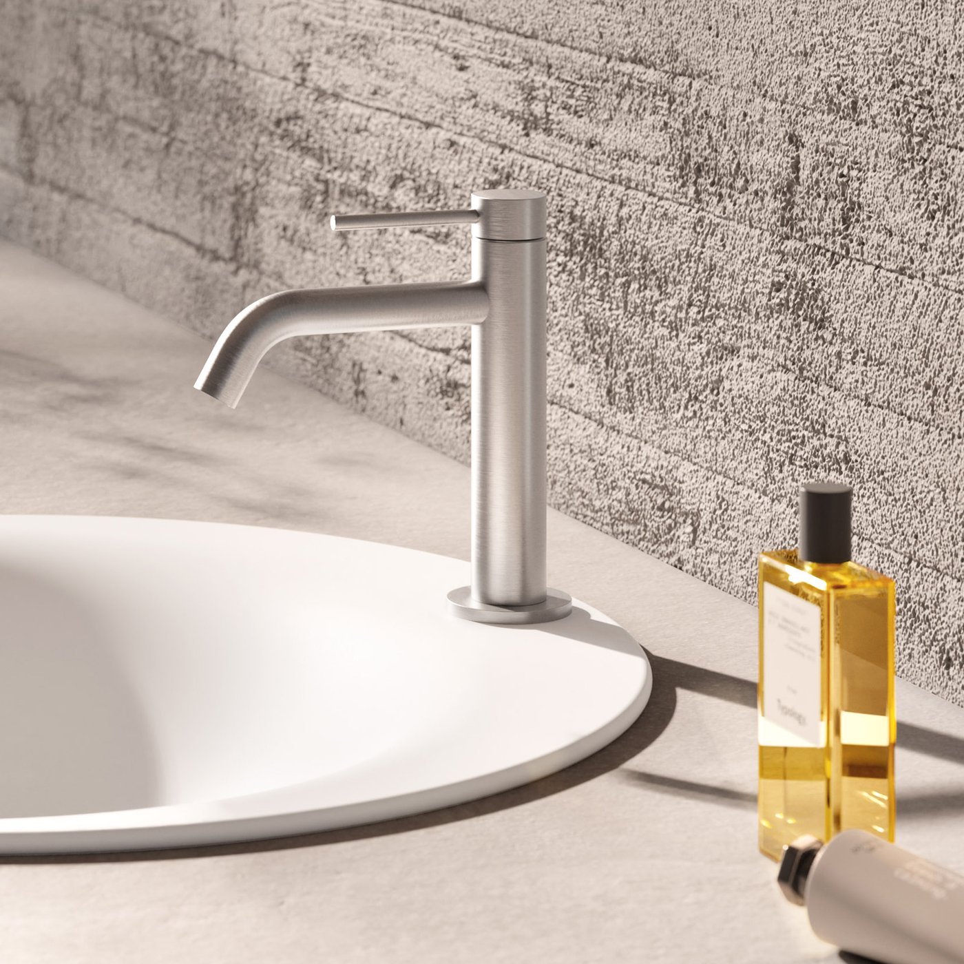 Herzbach DEEP basin fitting Slim S-Size brushed stainless steel - 18 ...