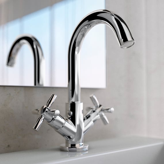 Mera Waschtischarmatur Chrom – Einhebel-Mono-Block Mit Ablaufgarnitur, Modernes Design Fürs Badezimmer