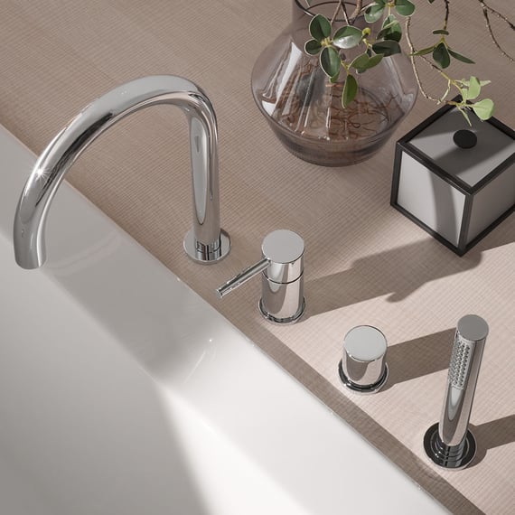 Herzbach DEEP Einhebelmischer, für Wanne chrom - 18.220250.1.01 
