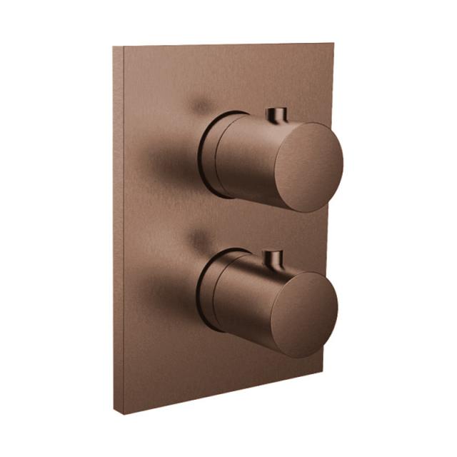 Herzbach Design iX PVD Unterputz Thermostat eckig für 1 Verbraucher, copper steel