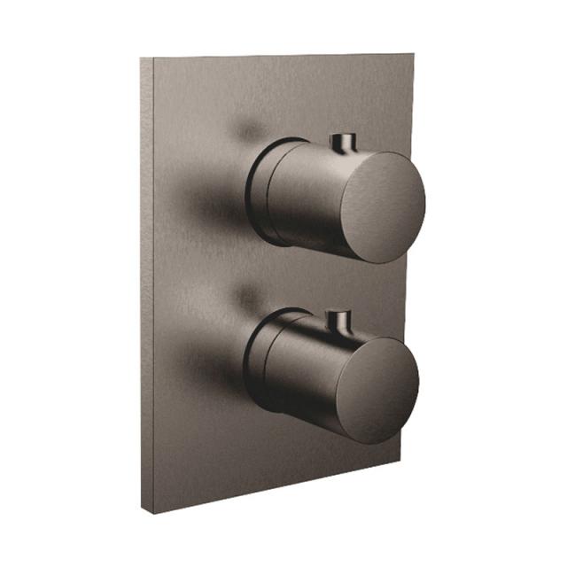 Herzbach Design iX PVD Unterputz Thermostat eckig für 3 Verbraucher, black steel