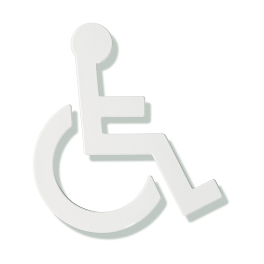 Hewi Universal Symbol Rollstuhl reinweiß
