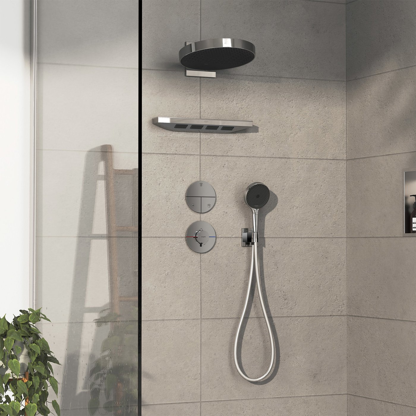 hansgrohe ShowerSelect Comfort S thermostat, for bath & shower chrome ...
