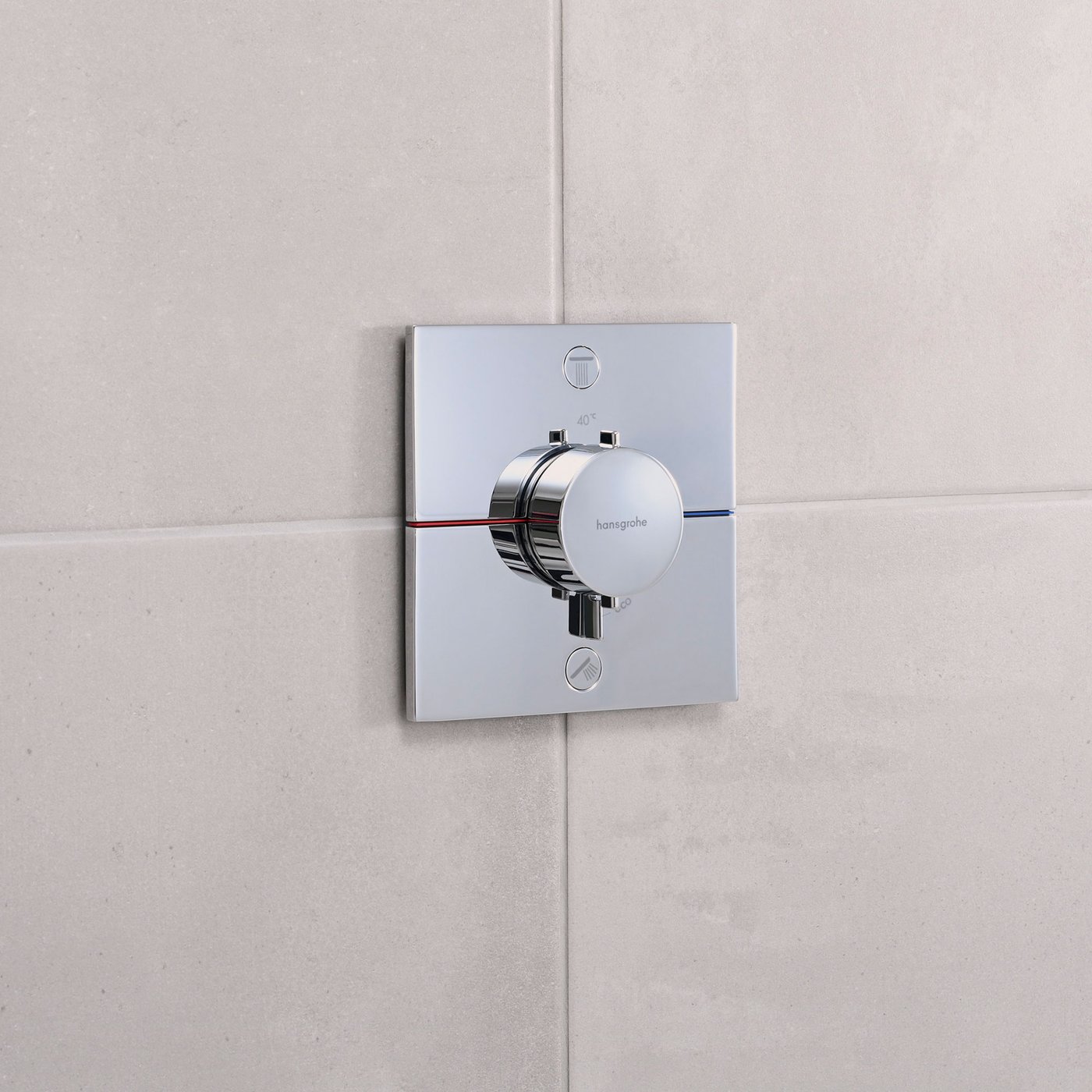 hansgrohe ShowerSelect Comfort E thermostat, for bath & shower chrome ...