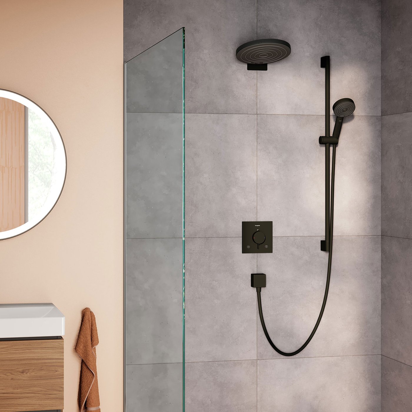Luxus Hansgrohe Duscharmatur Unterputz Schwarz Bild