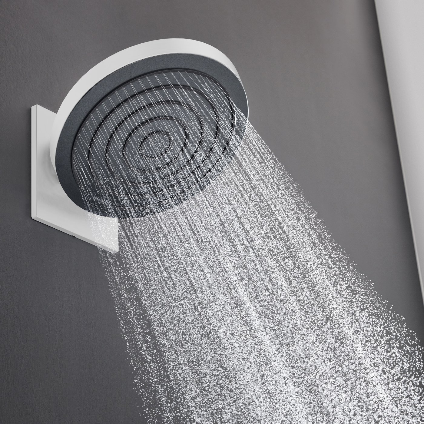 hansgrohe Pulsify overhead shower, 2 spray modes matt white - 24150700 ...