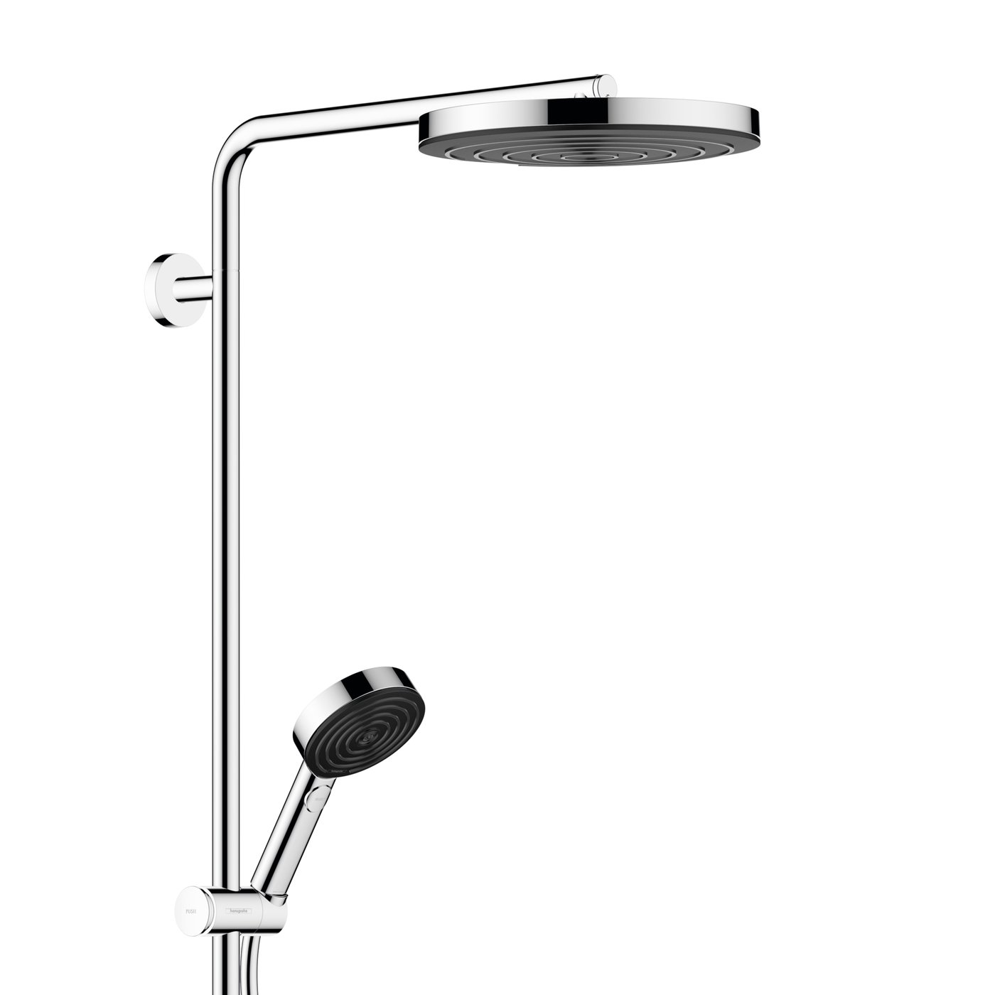 hansgrohe Pulsify S exposed shower system with thermostat chrome ...