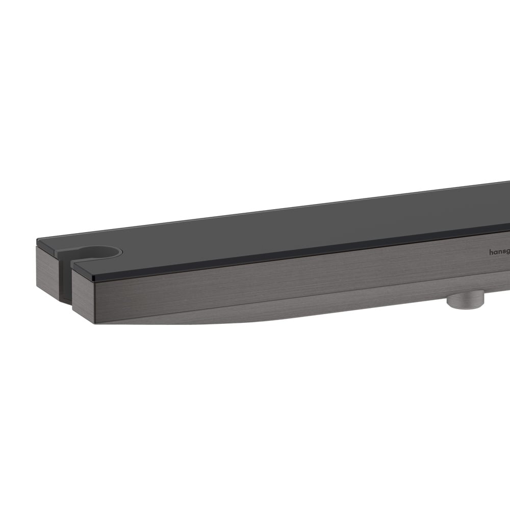 hansgrohe Rainfinity shower bracket with hose connection brushed black ...