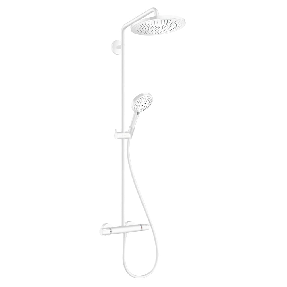 hansgrohe Croma Select S exposed shower system with thermostat matt ...