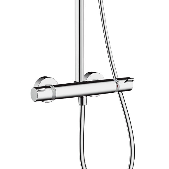 hansgrohe Croma Select S exposed shower fitting with thermostat chrome ...