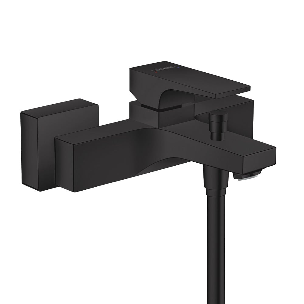 hansgrohe Metropol exposed bath fitting, single-lever mixer matt black ...