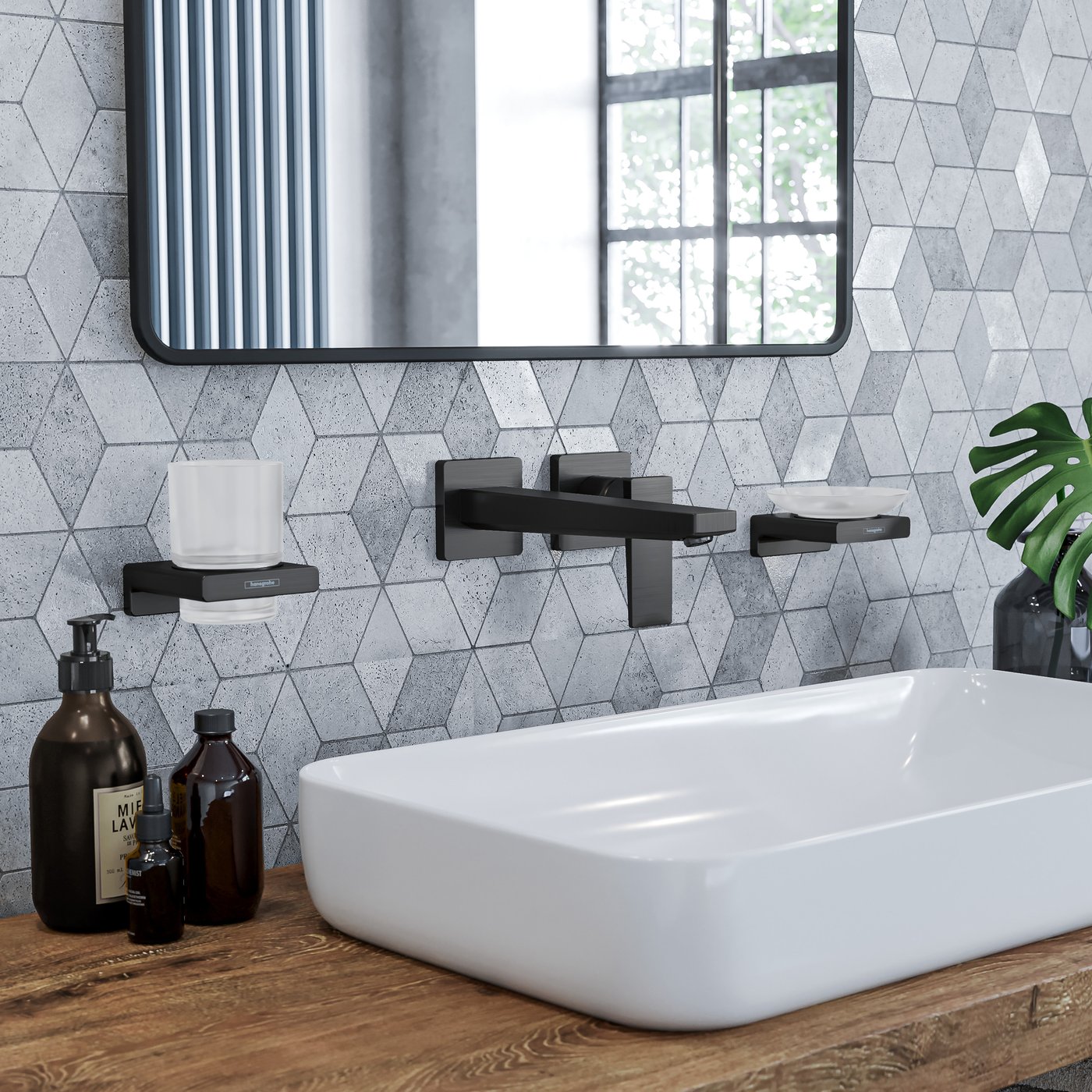 hansgrohe AddStoris Seifenschale schwarz chrom gebürstet - 41746340 ...