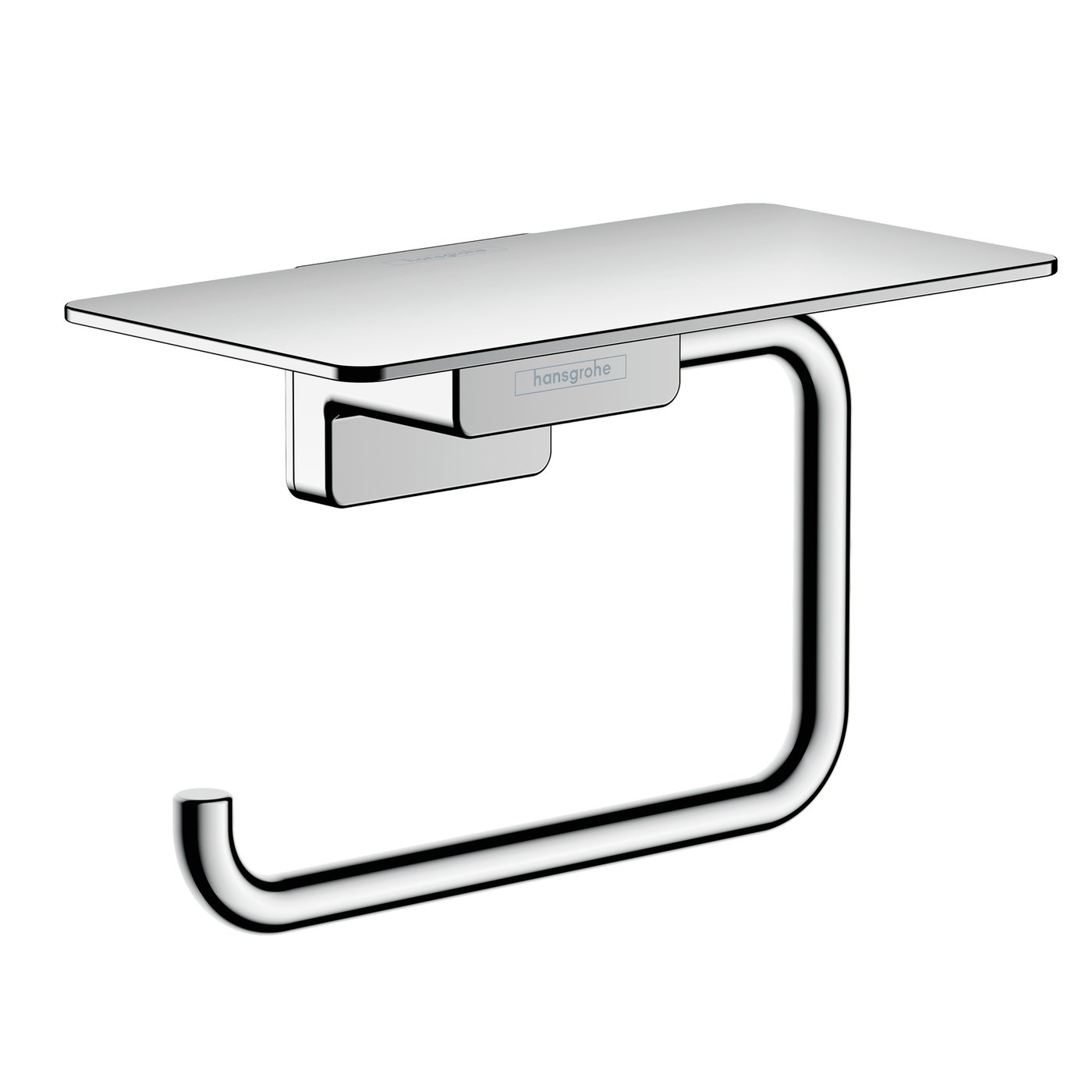 hansgrohe AddStoris toilet roll holder with shelf, chrome - 41772000 ...