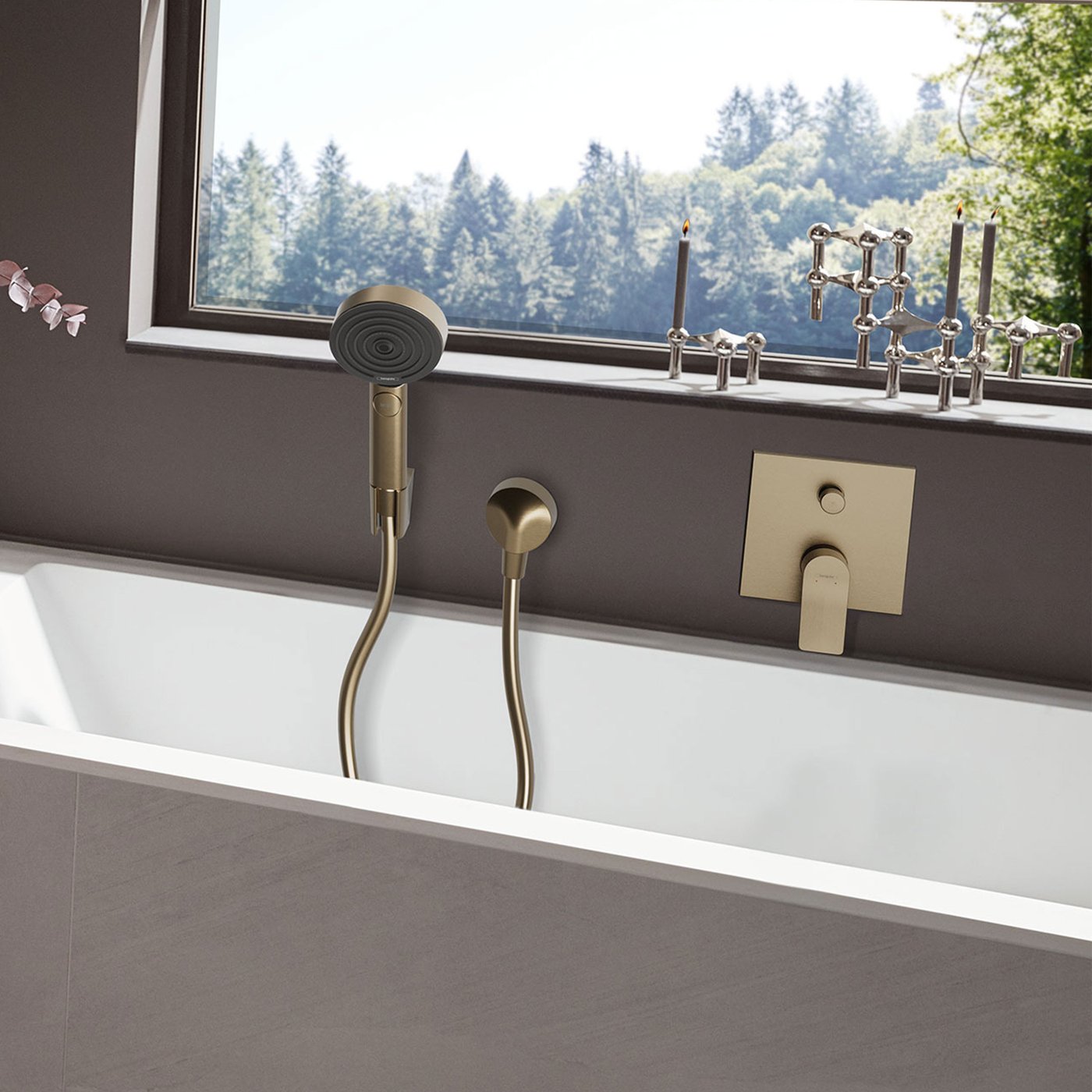 hansgrohe Vivenis Unterputz-Wannenarmatur, Einhebelmischer bronze ...