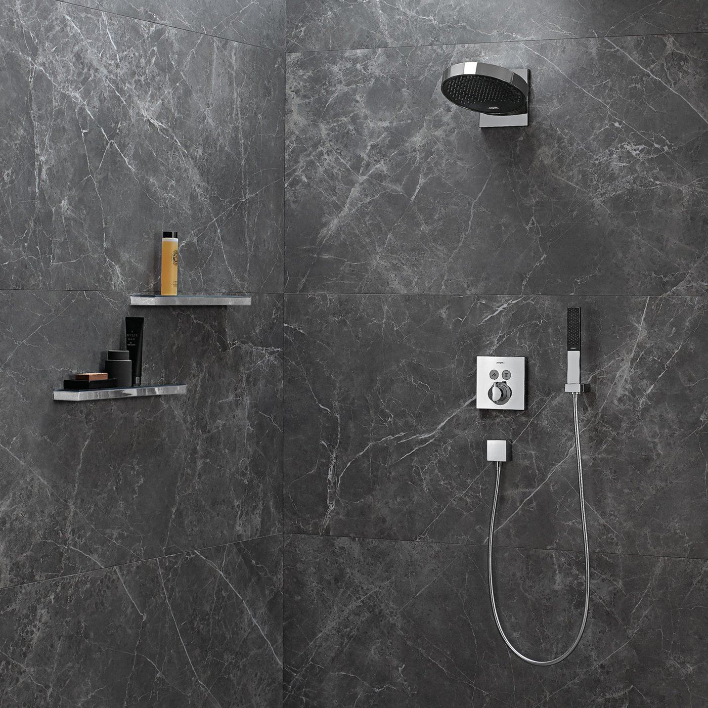 hansgrohe Rainfinity shelf mirrored/chrome - 26844000 | REUTER