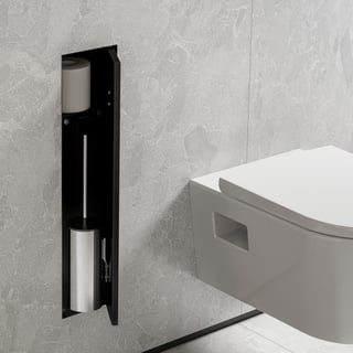 hansgrohe XtraStoris Rock concealed toilet module with tileable 