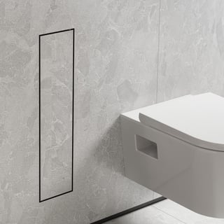 hansgrohe XtraStoris Rock concealed toilet module with tileable 