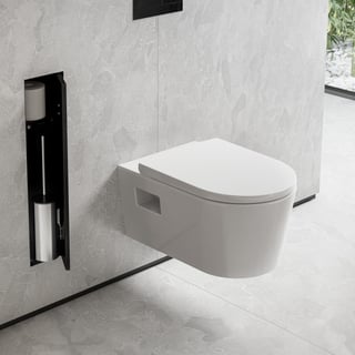 hansgrohe XtraStoris Rock concealed toilet module with tileable 