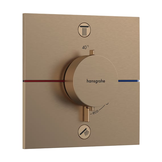 hansgrohe ShowerSelect Comfort E thermostat, for bath & shower brushed ...