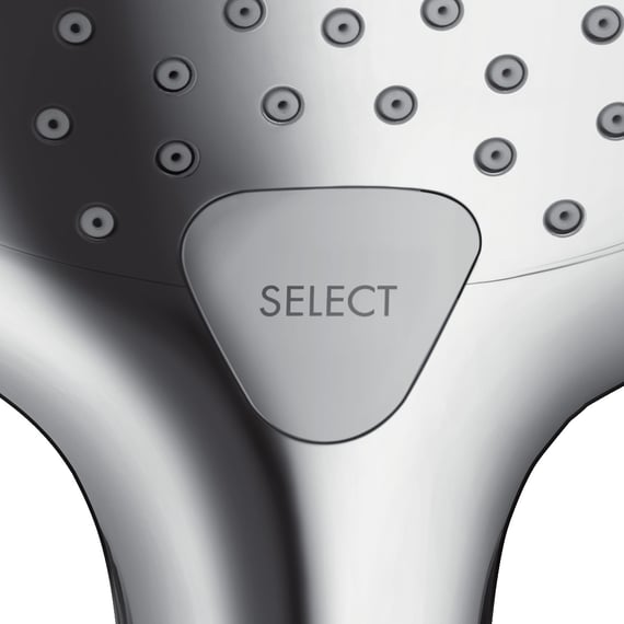 hansgrohe Raindance Select E 150 3jet hand shower with EcoSmart