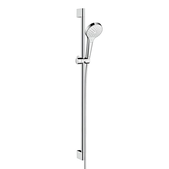 hansgrohe Croma Select S shower set, 3 spray modes chrome/matt white ...