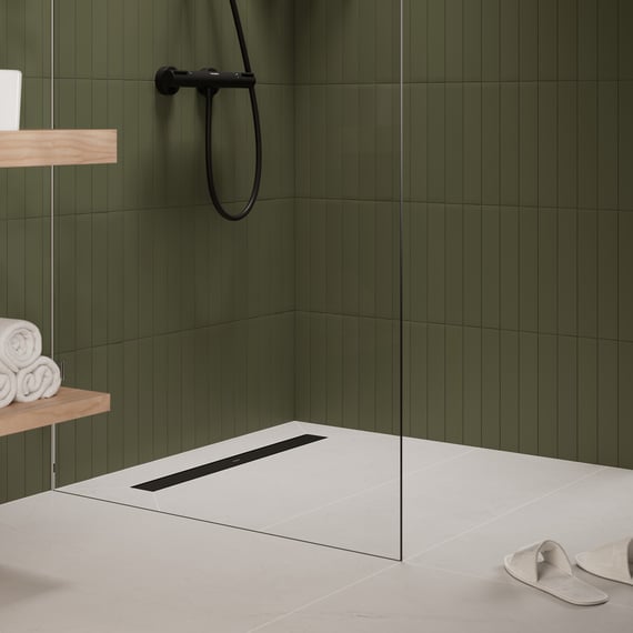 Go Shower hansgrohe RainDrain Go shower channel, complete set DN 40/50 water seal ...