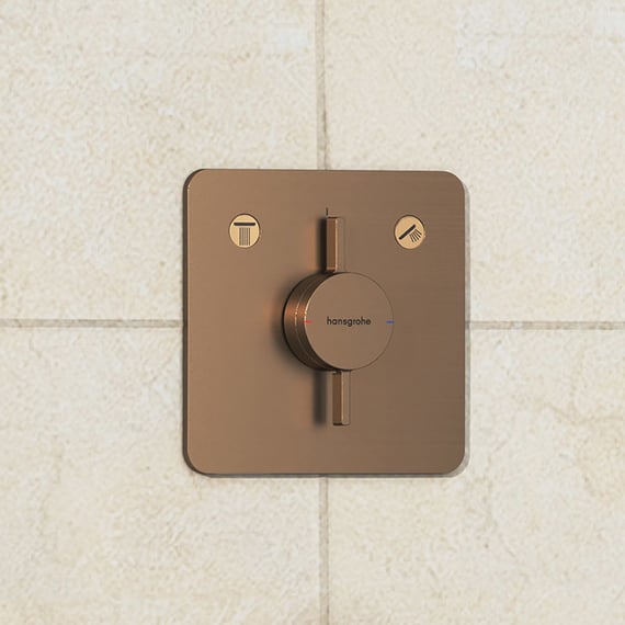 hansgrohe DuoTurn Q Einhebelmischer, für Wanne & Dusche bronze