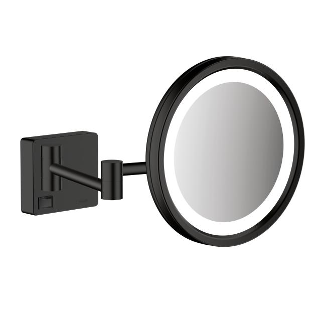 Hansgrohe AddStoris Kosmetikspiegel mit Beleuchtung, 3-fache Vergrößerung schwarz matt