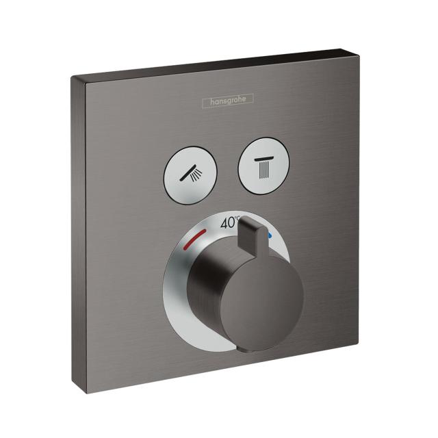 Hansgrohe ShowerSelect Thermostat Unterputz für 2 Verbraucher schwarz chrom gebürstet